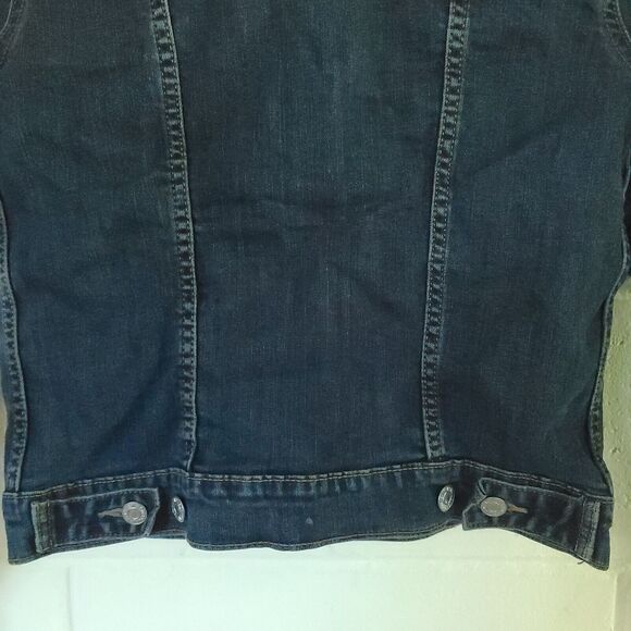 LEVI STRAUSS Women's NWT Original Trucker Crop Denim Jacket Sz S Blank Tab RARE - Picture 14 of 16